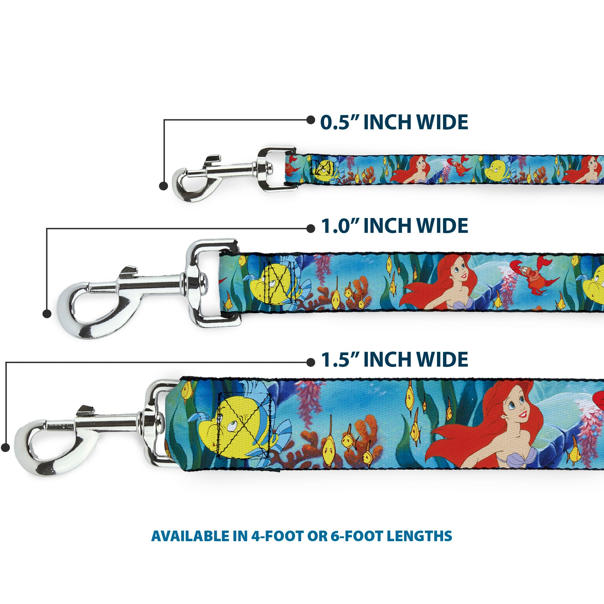 Dog Leash - Ariel, Sebastian & Flounder Scene2