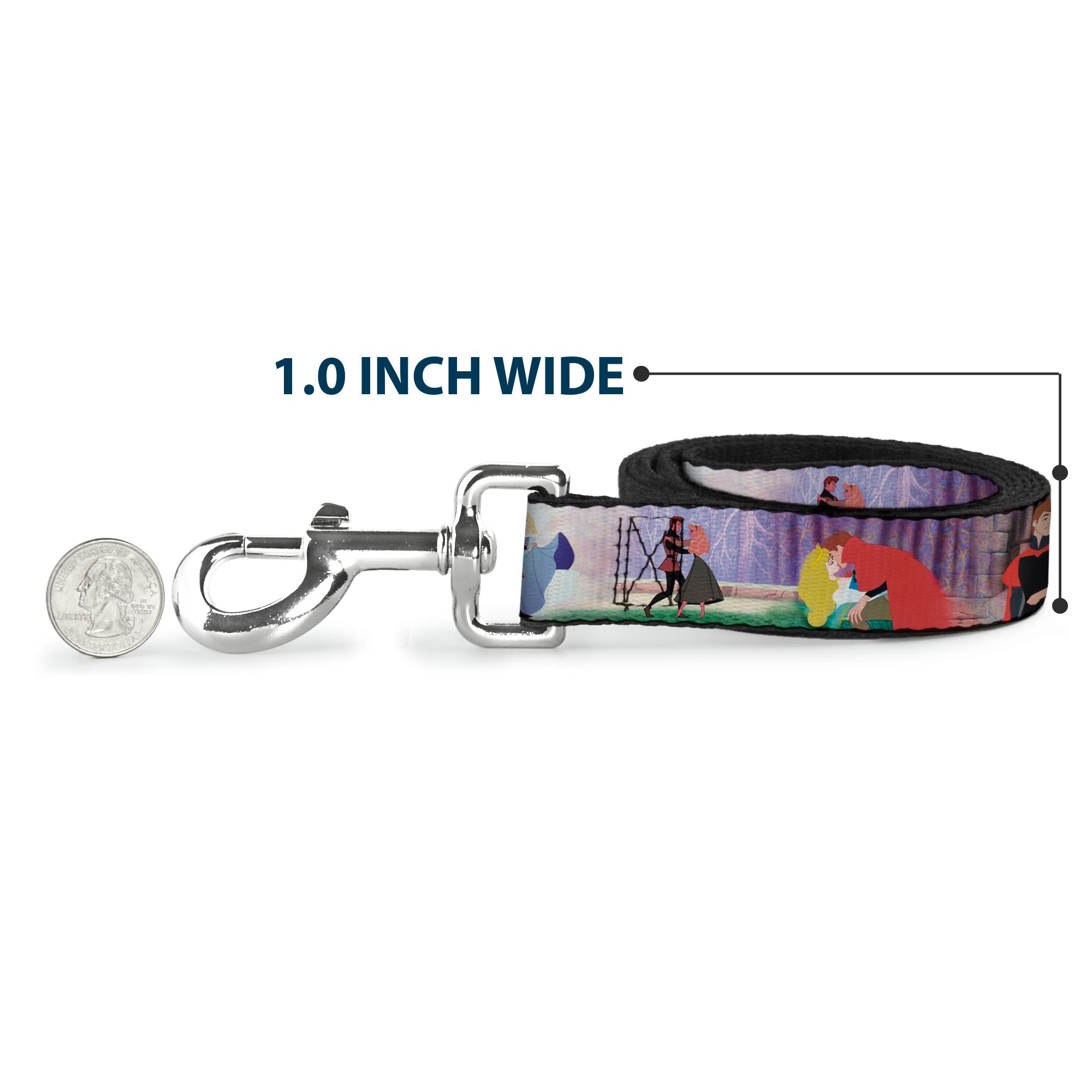 Dog Leash - Beauty & the Beast Stained Glass Scenes