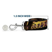 Dog Leash - Ariel Poses w/Flounder Green/Blue Fade