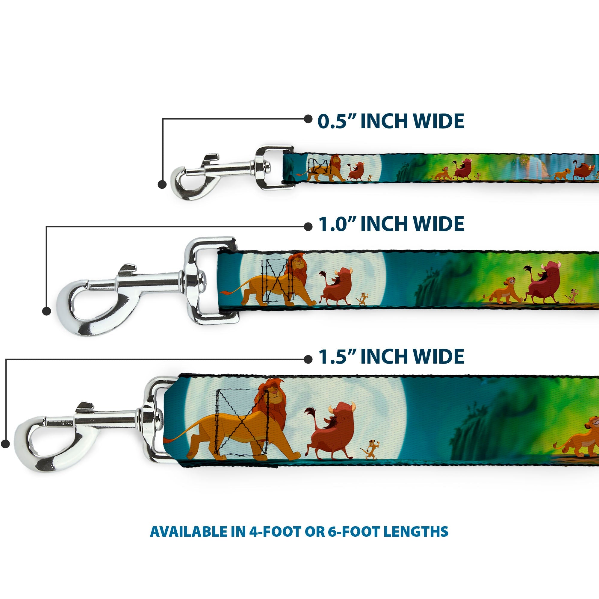 Dog Leash - Mufasa & Simba JUST CAN'T WAIT TO BE KING/Family Silhouette