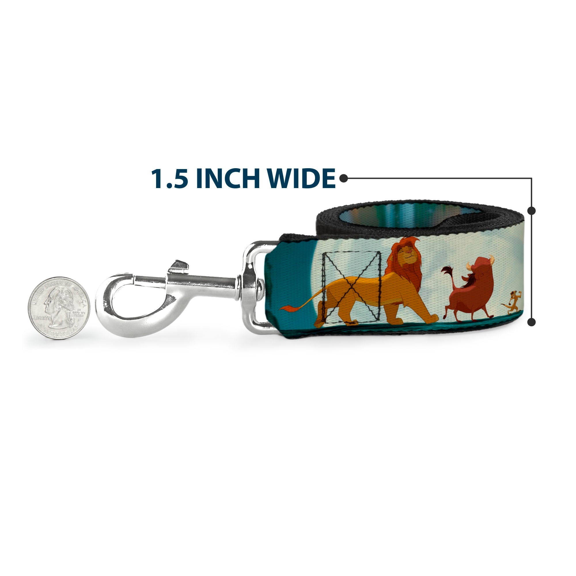 Dog Leash - Mufasa & Simba JUST CAN'T WAIT TO BE KING/Family Silhouette