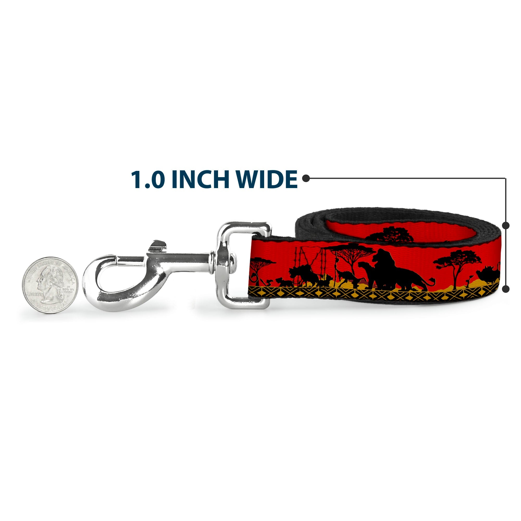 Dog Leash - Oogie Boogie Silhouette Poses Gray/Black