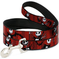 Load image into Gallery viewer, Dog Leash - NBC Jack Poses/Bats Red Stripe
