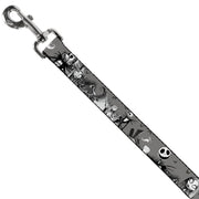 Dog Leash - NBC Jack & Sally Cemetery Scene Gray/Black/White