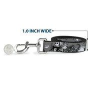 Dog Leash - NBC Jack & Sally Cemetery Scene Gray/Black/White
