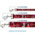 Load image into Gallery viewer, Dog Leash - Captain Hook Poses/Nautical Elements Burgundy
