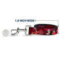 Load image into Gallery viewer, Dog Leash - Captain Hook Poses/Nautical Elements Burgundy
