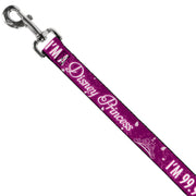 Dog Leash - I'M 99.9% SURE I'M A DISNEY PRINCESS Pinks/White