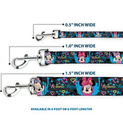 Dog Leash - Minnie Mouse Hoody & Headphone Poses Gray/Multi Color