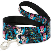 Dog Leash - Minnie Mouse Hoody & Headphone Poses Gray/Multi Color