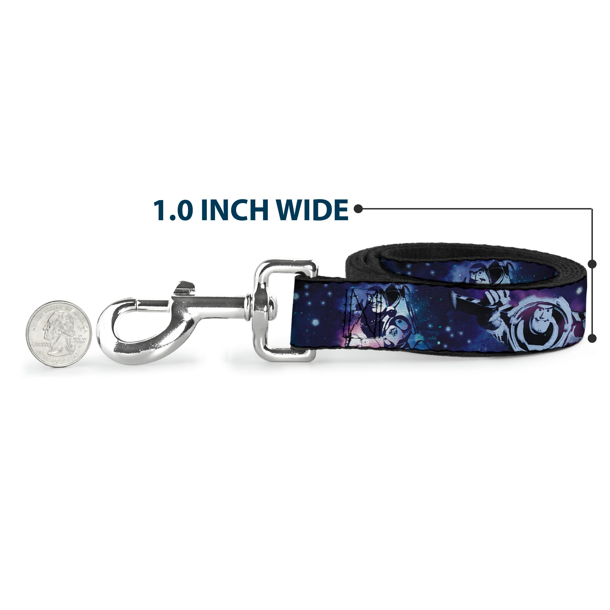 Dog Leash - Buzz Lightyear Poses Galaxy Blues