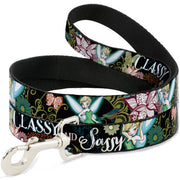 Dog Leash - Tinker Bell Floral Collage CLASSY AND SASSY