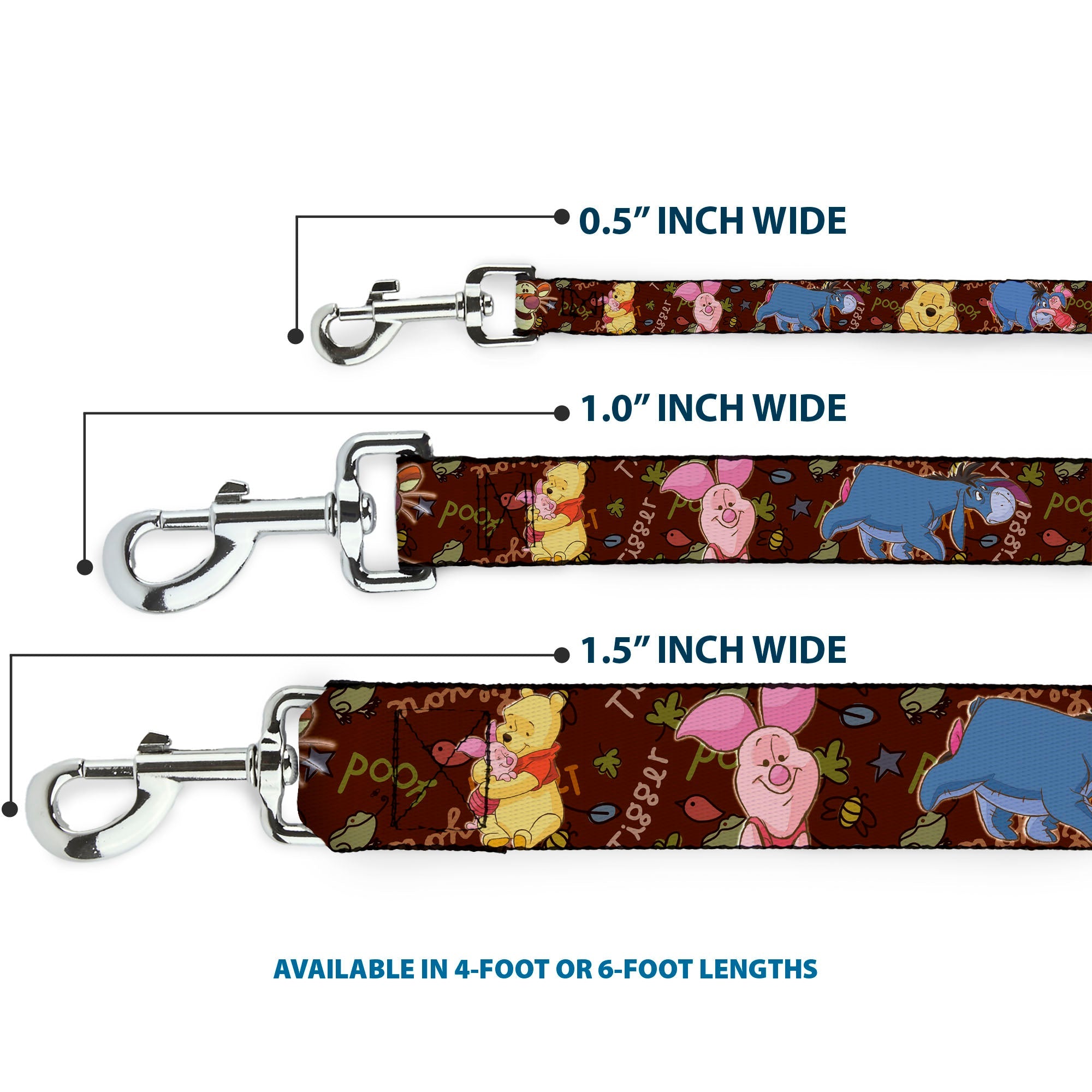 Dog Leash - Winnie the Pooh Character Poses