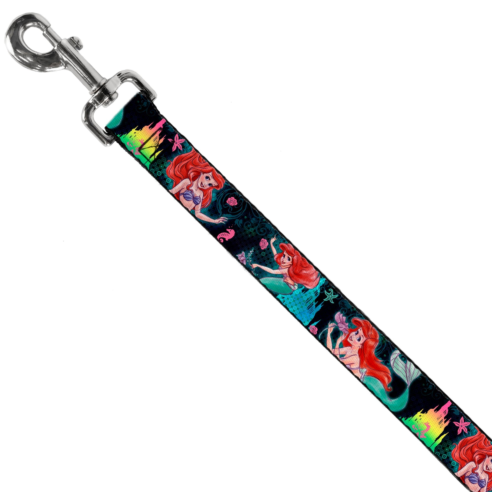 Dog Leash - Ariel Underwater Poses/Palace Silhouette