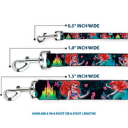 Dog Leash - Ariel Underwater Poses/Palace Silhouette