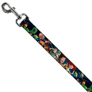 Dog Leash - Toy Story Characters Running Denim Rays