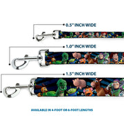 Dog Leash - Toy Story Characters Running Denim Rays