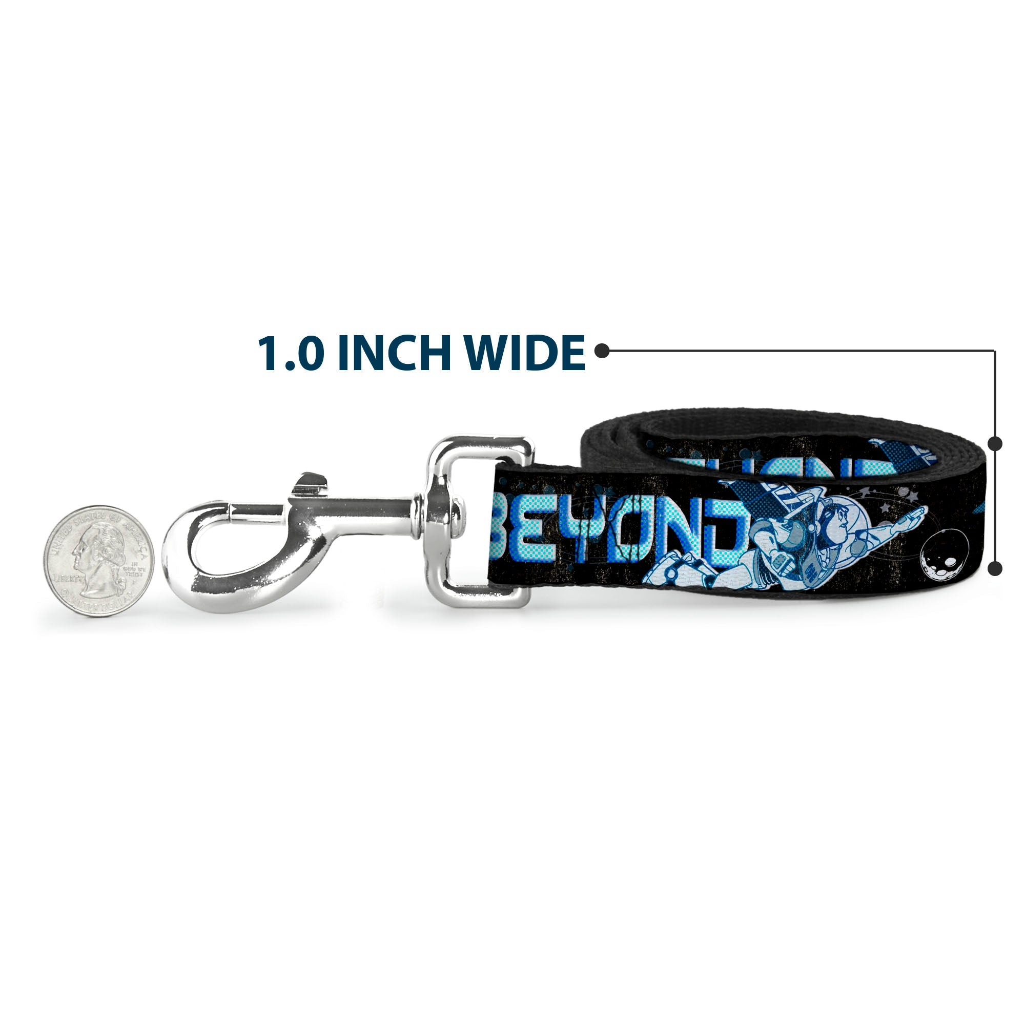 Dog Leash - Buzz Poses/Stars TO INFINITY AND BEYOND Black/Blues