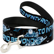 Dog Leash - Buzz Poses/Stars TO INFINITY AND BEYOND Black/Blues
