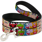 Dog Leash - Muppets Faces CLOSE-UP Black