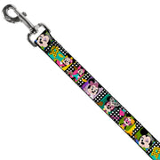 Dog Leash - Mini Minnie Fashion Poses/Polka Dot Black/White/Multi Color