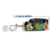 Dog Leash - Mini Minnie Fashion Poses/Polka Dot Black/White/Multi Color