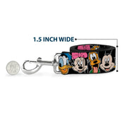 Dog Leash - Classic Disney Character Faces Black