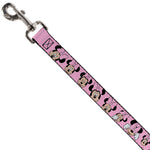 Dog Leash - Minnie Mouse Expressions Polka Dot Pink/White