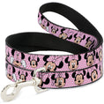 Load image into Gallery viewer, Dog Leash - Minnie Mouse Expressions Polka Dot Pink/White

