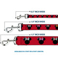 Load image into Gallery viewer, Dog Leash - Minnie Mouse Silhouette Red/Black/Polka Dot
