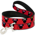 Load image into Gallery viewer, Dog Leash - Minnie Mouse Silhouette Red/Black/Polka Dot
