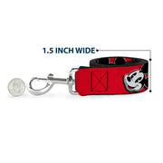 Dog Leash - Mickey Mouse Expressions Red/Black/White
