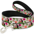 Load image into Gallery viewer, Dog Leash - Moana Hugging Pua Pose and Tropical Flora Beige
