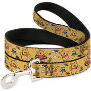 Dog Leash - Winnie the Pooh Happy Poses Golden Yellow