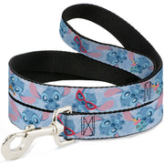 Dog Leash - Baby Stitch Poses Close-Up Baby Blue