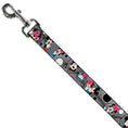 Load image into Gallery viewer, Dog Leash - Mickey & Minnie Peek-a-Boo Expressions Swirl Black/White

