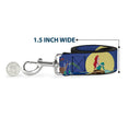 Load image into Gallery viewer, Dog Leash - Electric Tinkerbell Poses/Stripes Black/Multi Neon
