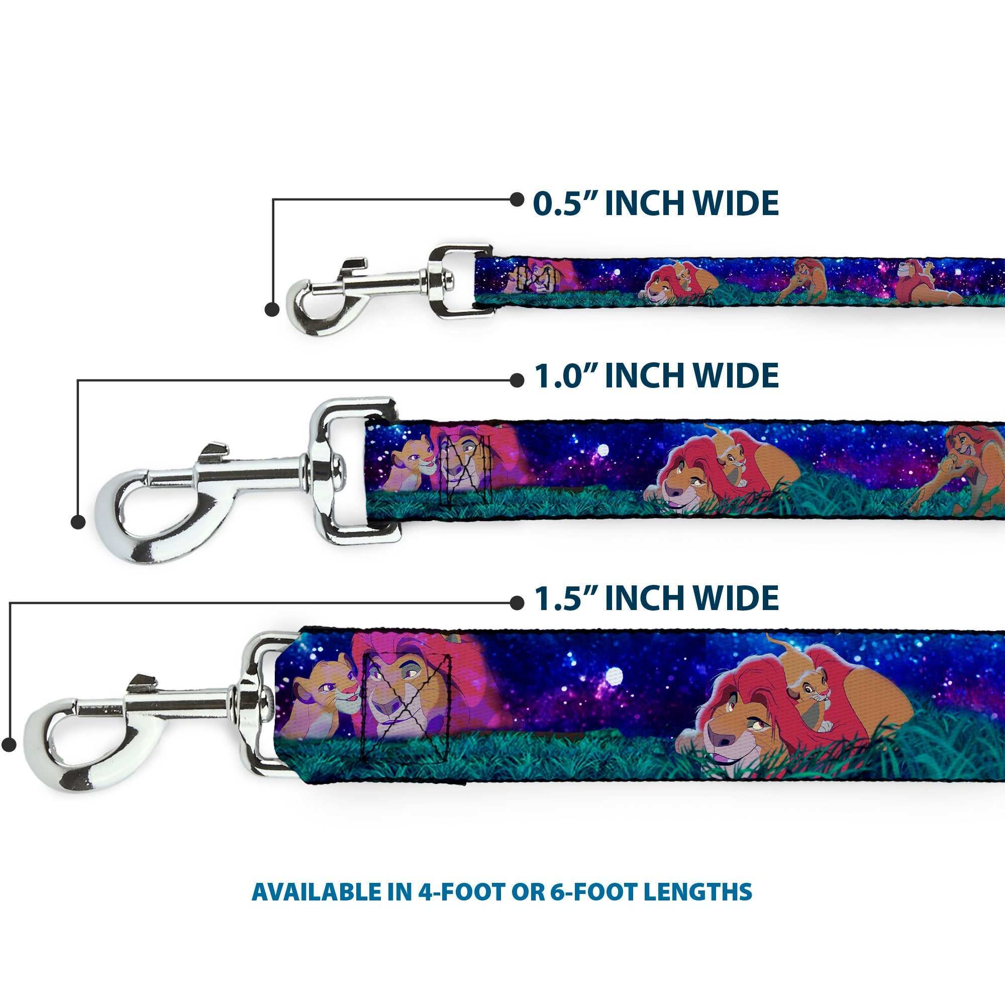 Dog Leash - Mufasa & Simba Night Poses