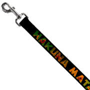 Dog Leash - HAKUNA MATATA Black/Lion King Scenes