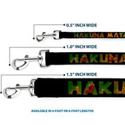 Dog Leash - HAKUNA MATATA Black/Lion King Scenes