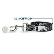 Dog Leash - Lion King Scar Poses White/Black
