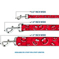 Load image into Gallery viewer, Dog Leash - Animal Expressions Scattered Reds
