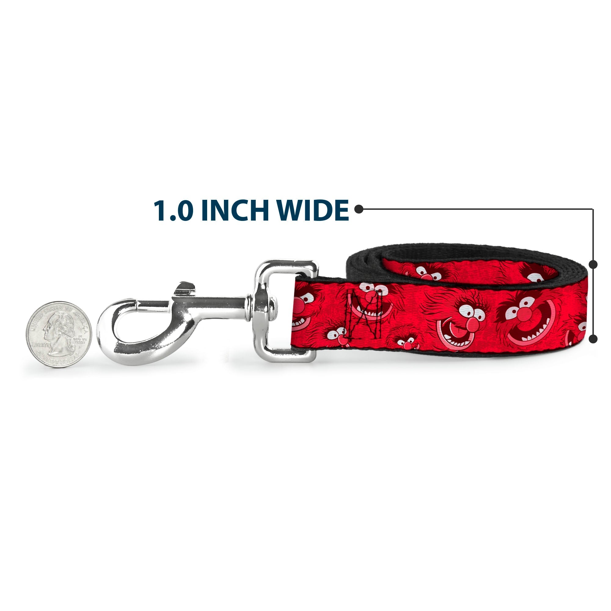 Dog Leash - Animal Expressions Scattered Reds