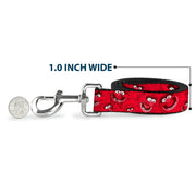 Dog Leash - Animal Expressions Scattered Reds