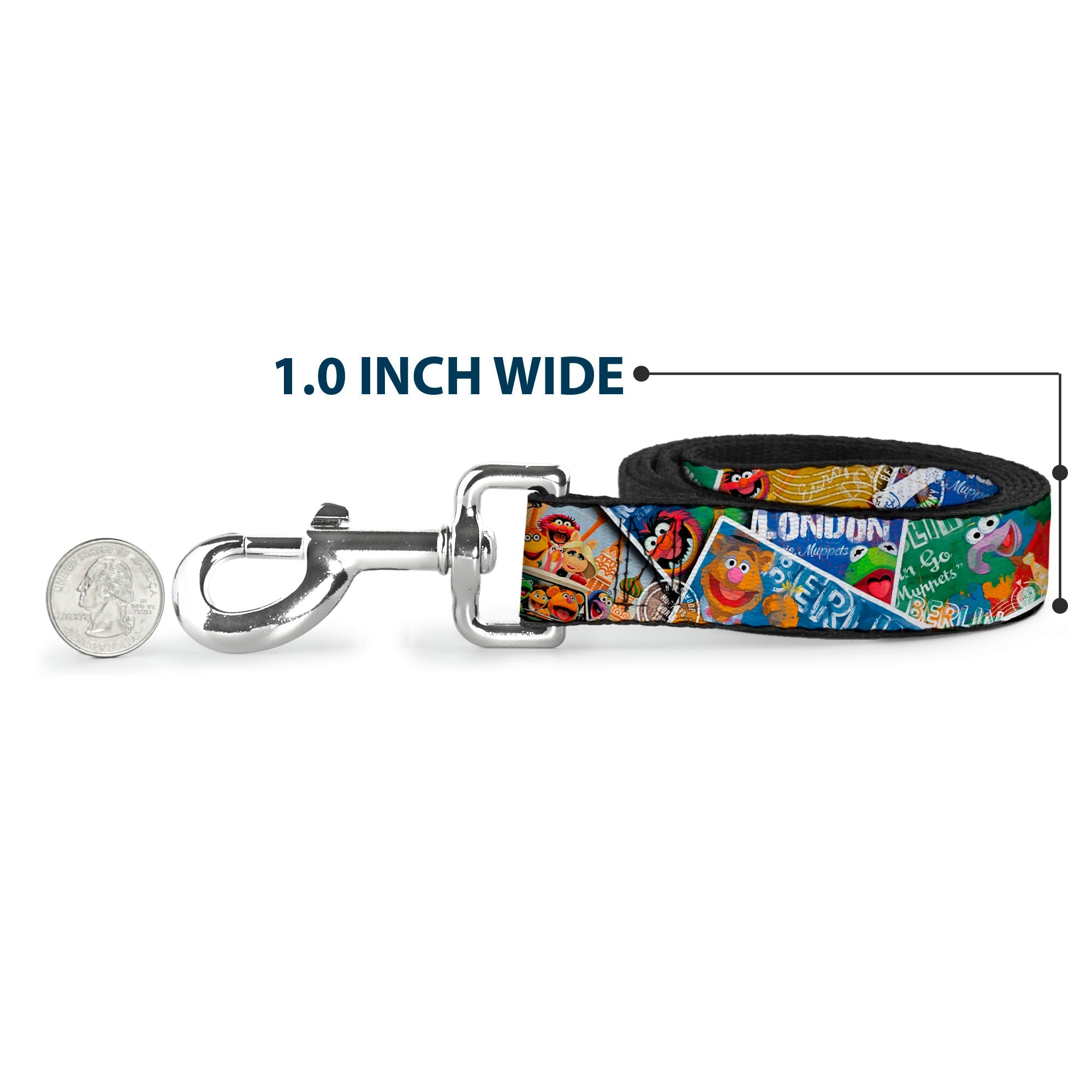Dog Leash - Muppets Postage Stamps Stacked