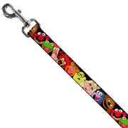 Dog Leash - Muppets Faces Black