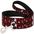 Load image into Gallery viewer, Dog Leash - Queen of Hearts Poses/Hearts/Cards Reds/Black
