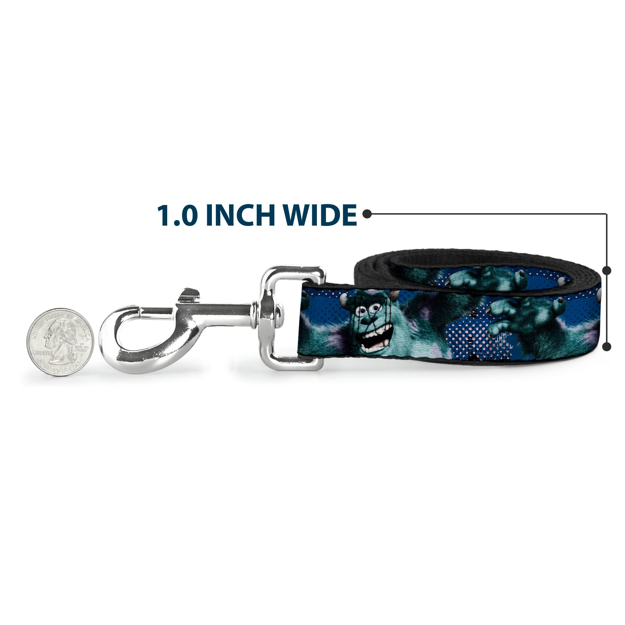 Dog Leash - Sulley Scare Pose/Dots Blues/White