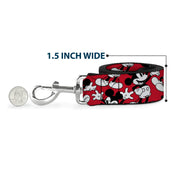 Dog Leash - Minnie Mouse Polka Dots Red/White
