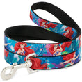 Load image into Gallery viewer, Dog Leash - Ariel Vivid Underwater Sparkle Poses/Castle
